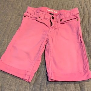 Girls pink Bermuda shorts.  Size 7